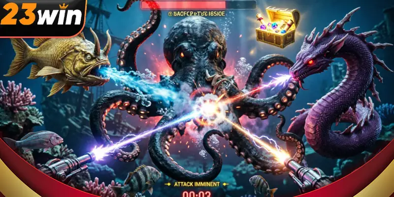 bắn cá online 23win kết hợp với hiệu ứng ánh sáng và chuyển động mượt mà